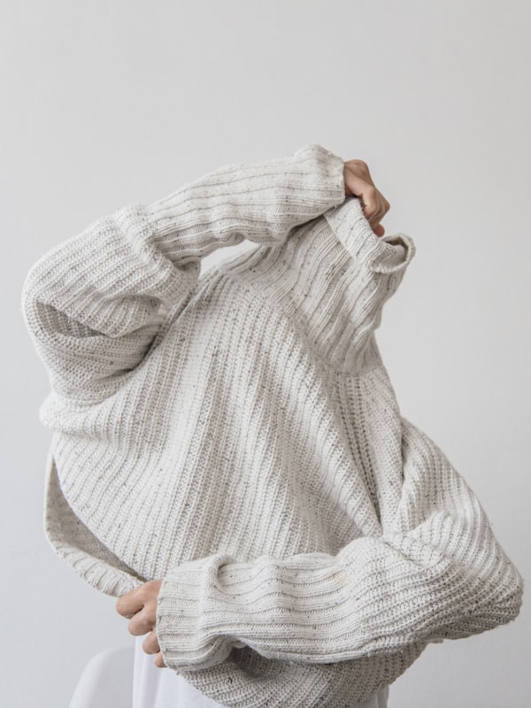 Cienne Ribbed Knit Top in Oatmeal