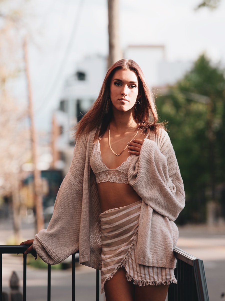 Lila Triangle Bralette in Clay