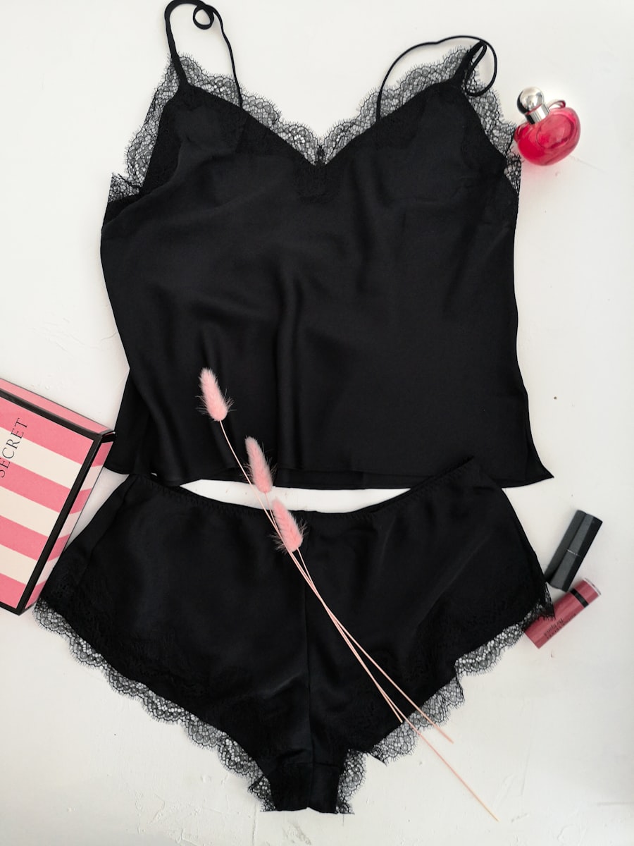 Margaux Silk Cami Set in Black