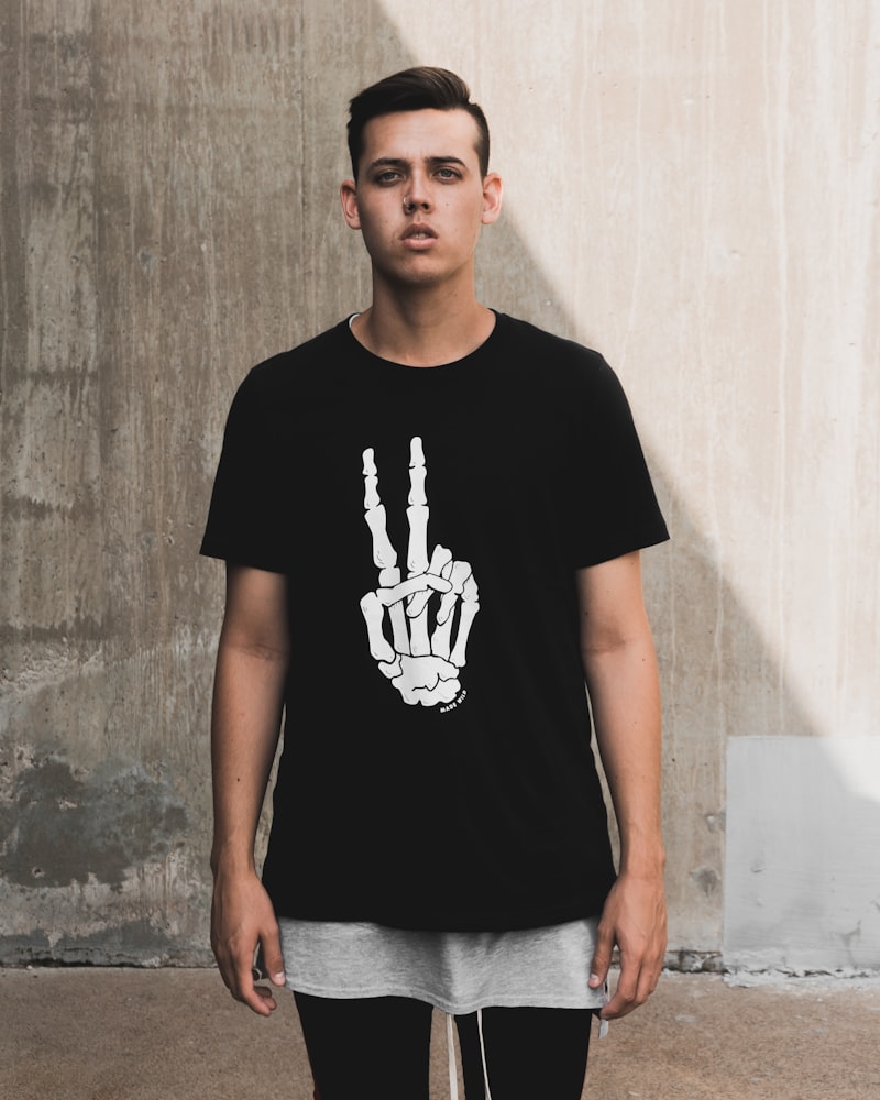 Skeleton-Hand Band Tee - 90s Tees