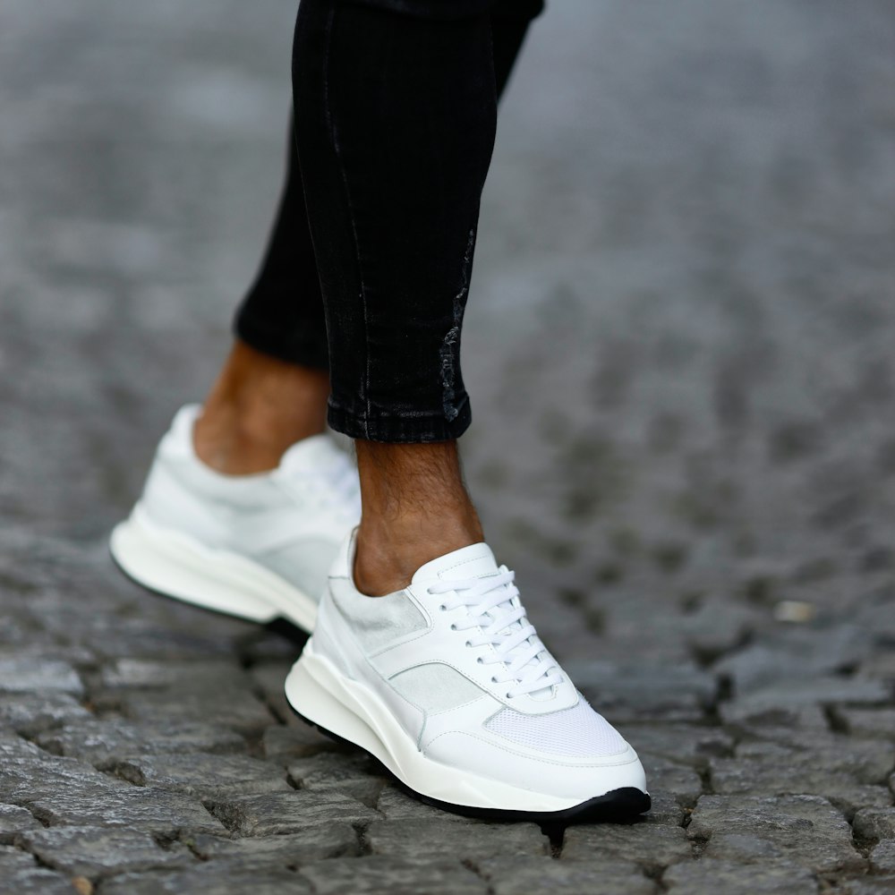 Clean white court sneaker