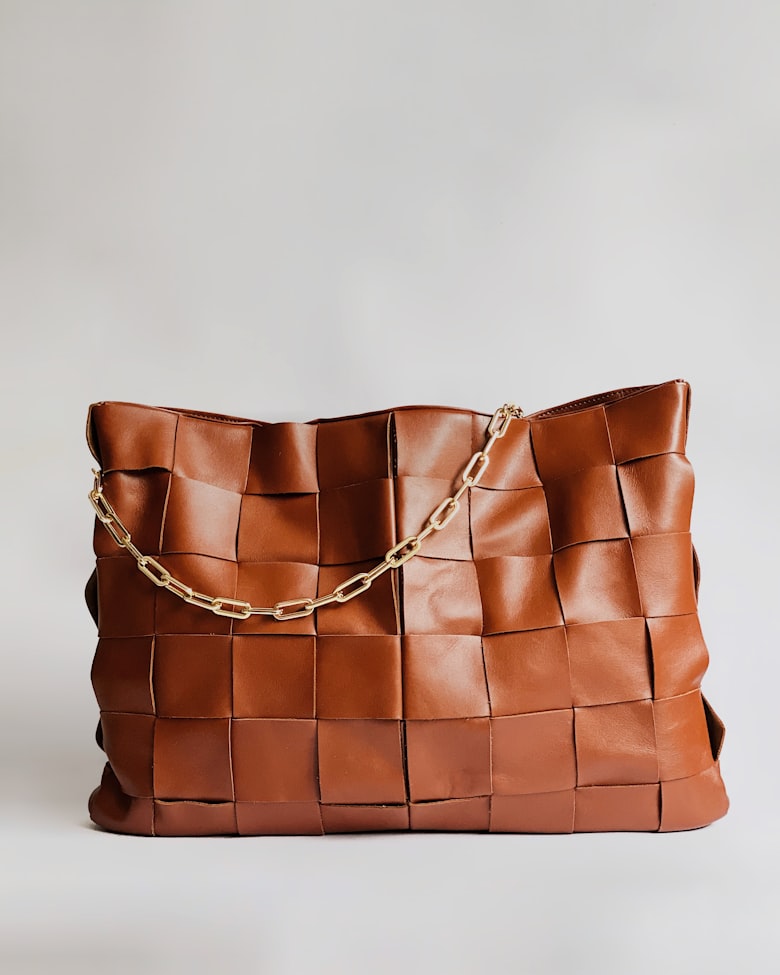Margo Structured Tote in Cognac leather