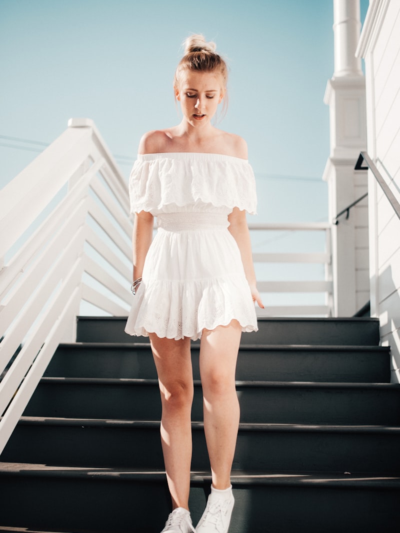 Gauze Beach Coverup in White