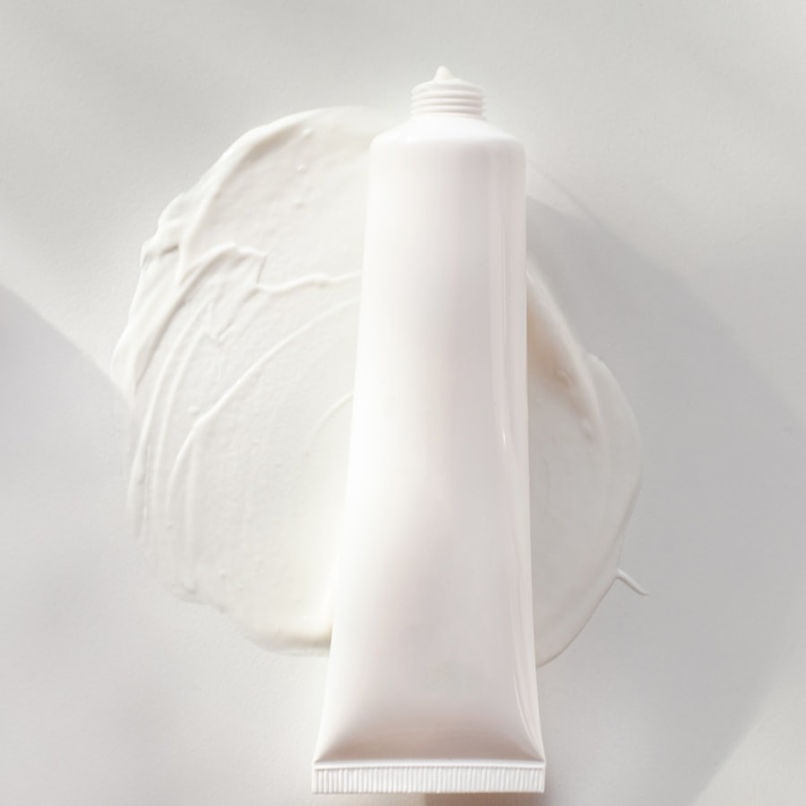 A soft cream cleanser in a minimal white tube