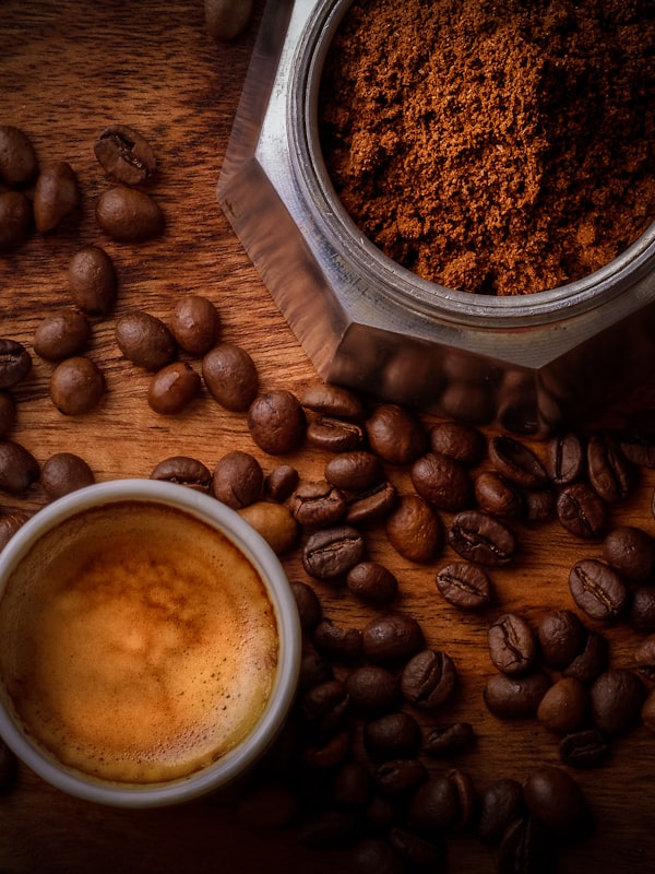 Dark roasted woods and beans