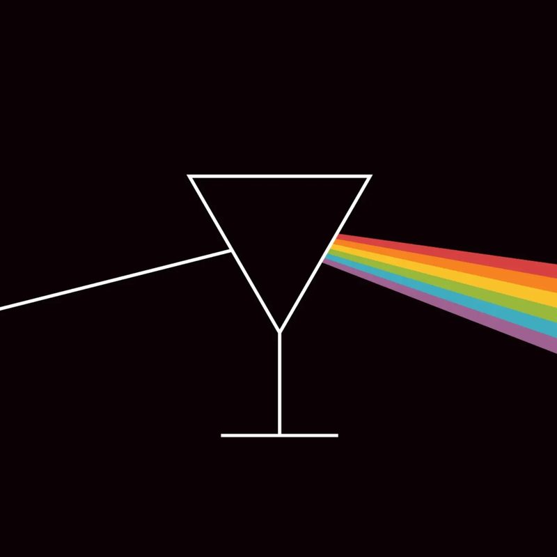A cocktail-prism art print from the store