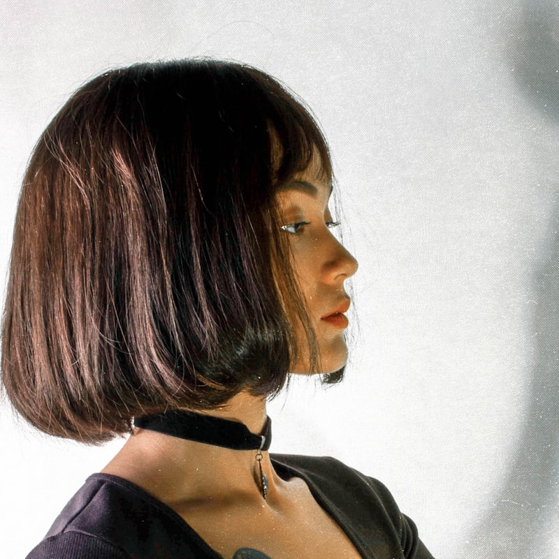 Sleek blunt bob with a high-shine finish
