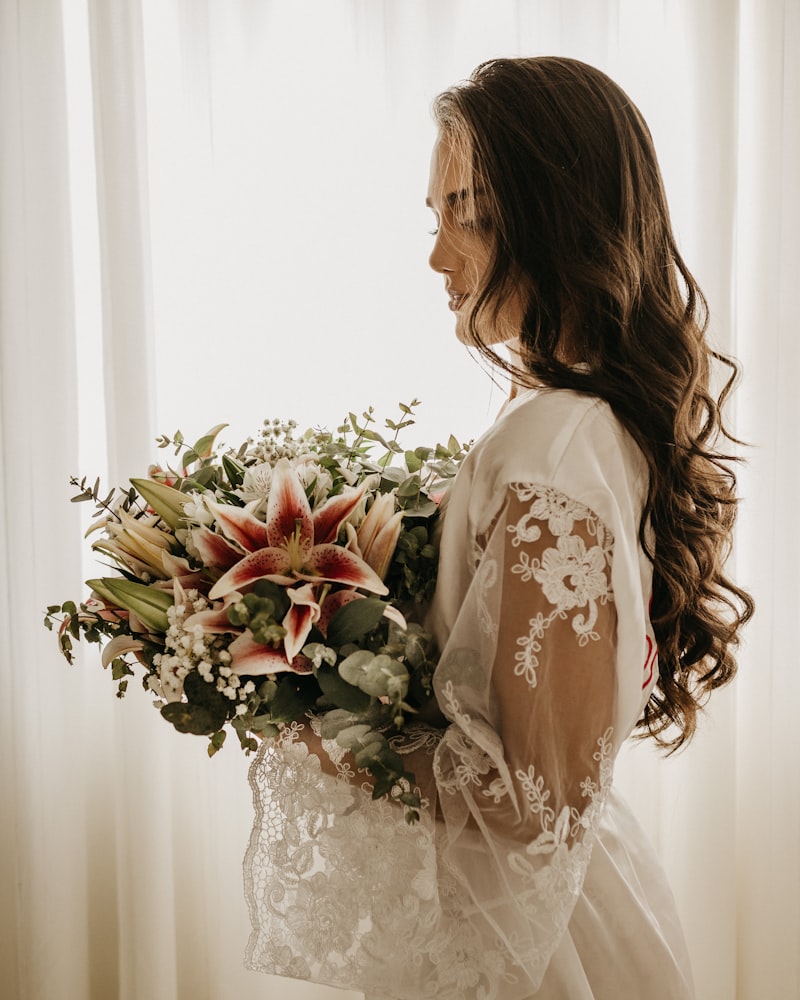 Bridal waves with a soft, glossy finish