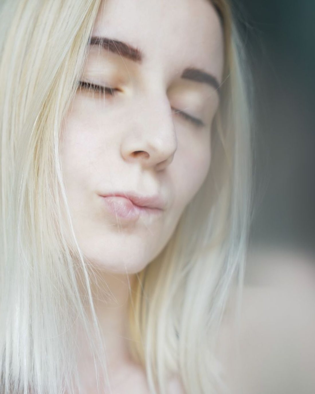 Before: platinum blonde bob
