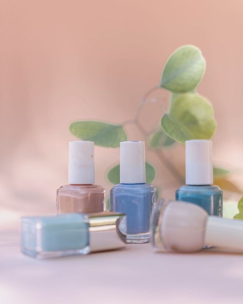 Pastel polish bottles